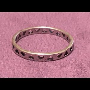 Grace & Heart Sterling Silver Ring Sz 5 New